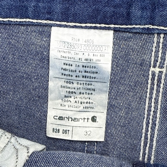 Carhartt Lighweight Denim Jean Work Shorts Size 32 B28 Darkstone Wash NWT NOS‎ - Picture 4 of 8